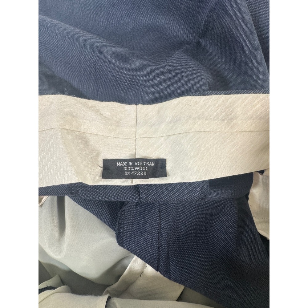 Jones New York Mens Navy Blue Wool Suit Jacket Pants Set - Picture 8 of 16
